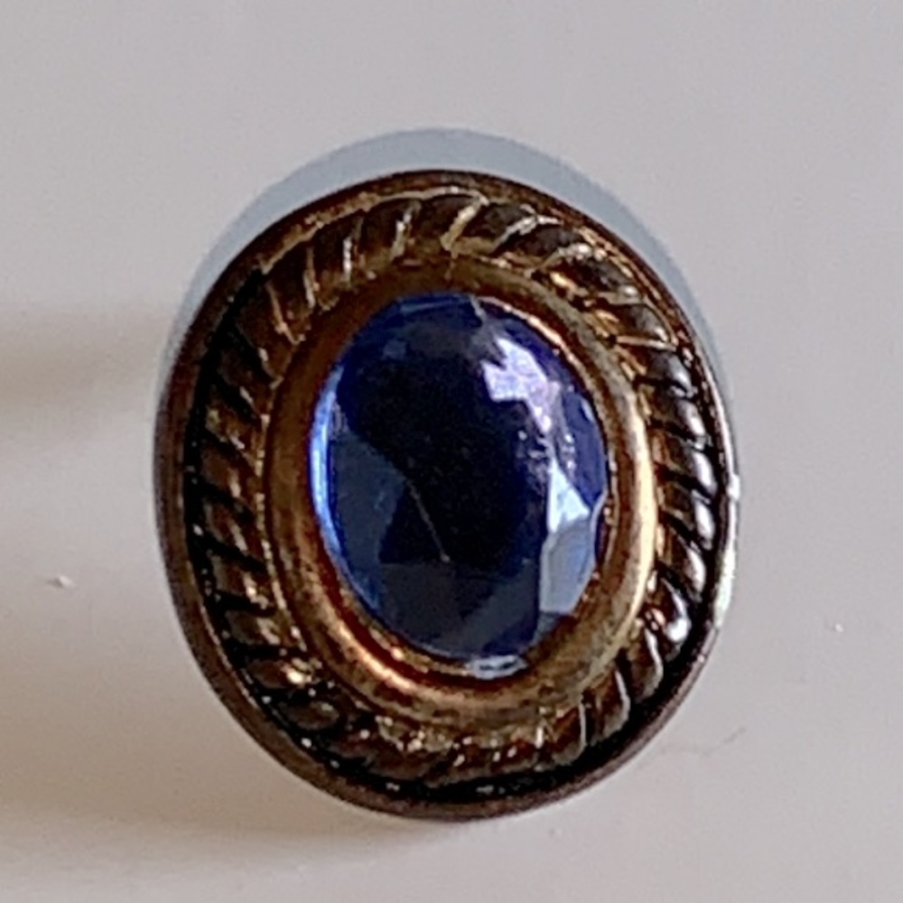 Vintage sapphire and silver earring/pendant